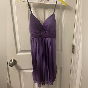 Sparkly Purple Dress Size Small, adjustable straps